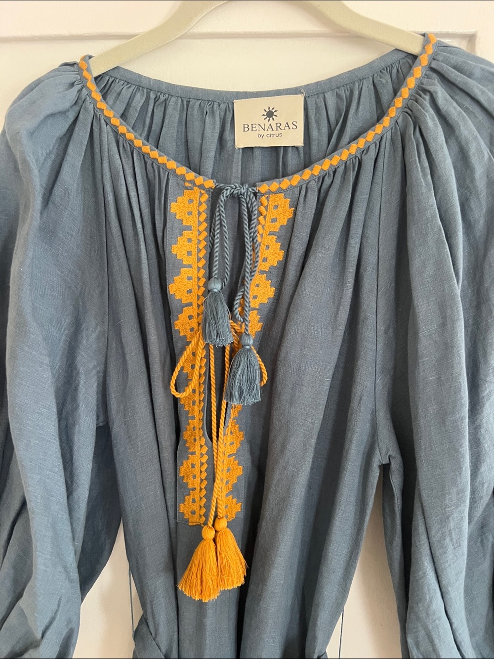 Benares embroidered dress